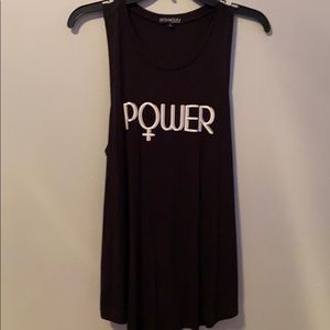 female power , black tank
